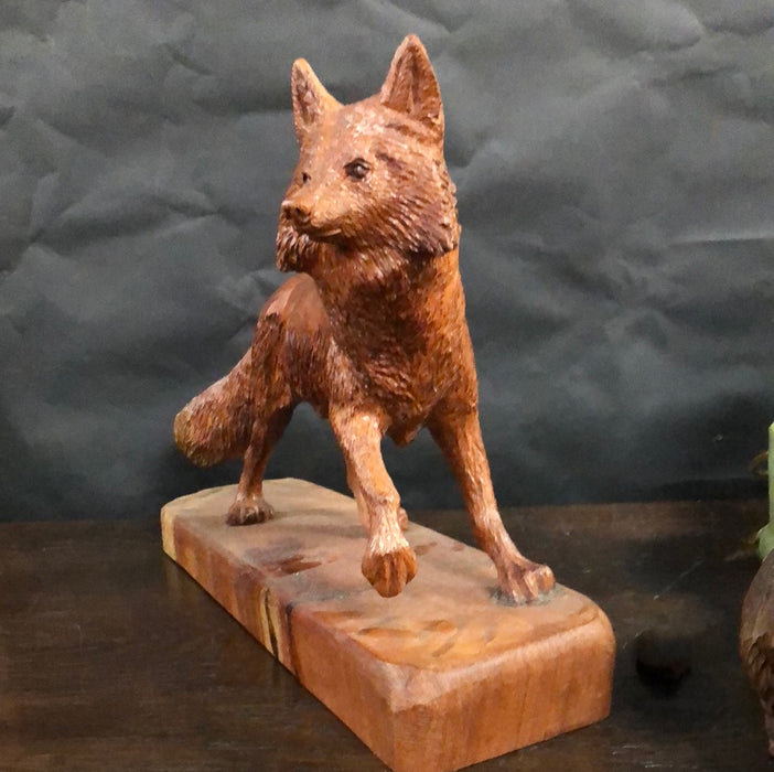 CARVED RED FOX