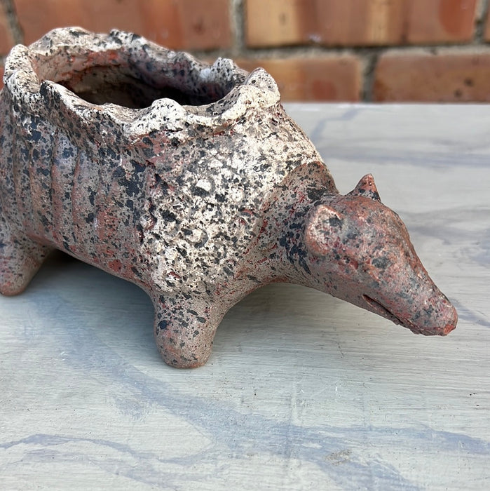 TERRA COTTA ARMADILLO PLANTER