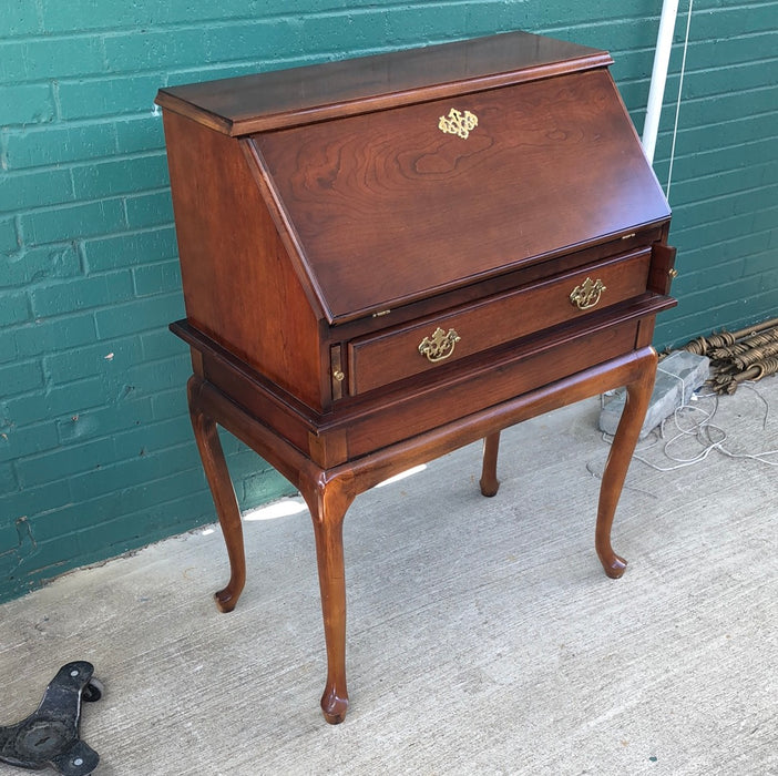 QUEEN ANNE STYLE FITTED DROP FRONT DESK - NOT OLD