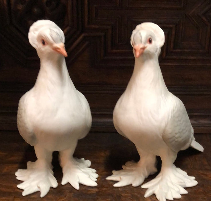 BOEHM LARGE FEATHER FOOTED PIGEONS