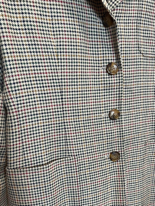 MULTICOLOR HOUNDSTOOTH BLAZER WITH LARGE POCKETS