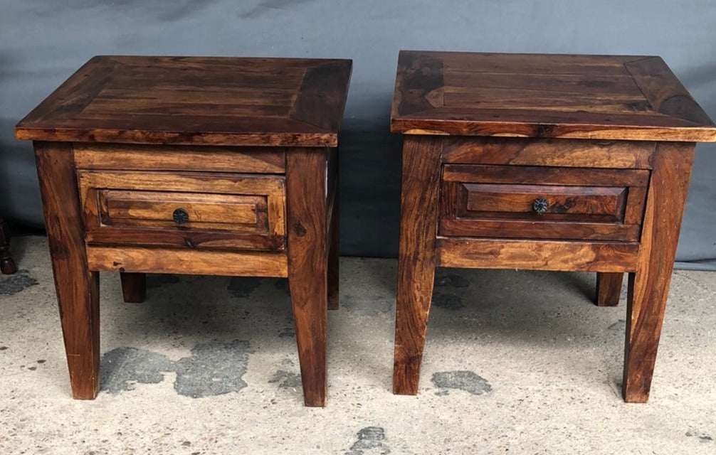 PAIR OF RUSTIC STANDS