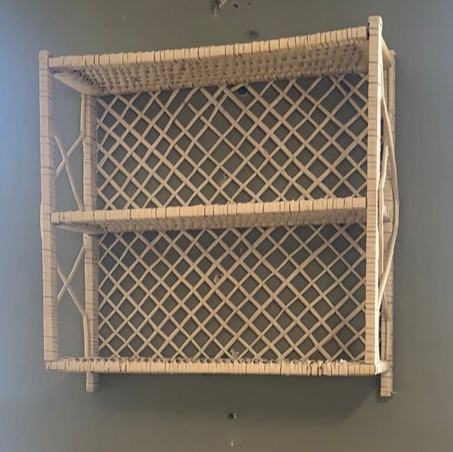 SMALL RATTAN WALL SHELF