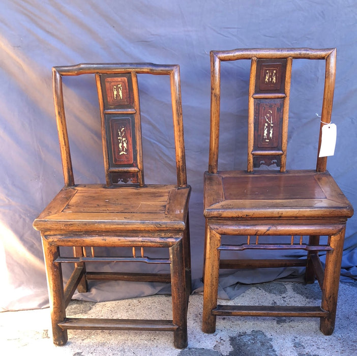 PAIR OF CHINESE SIDE CHAIRS - AS FOUND
