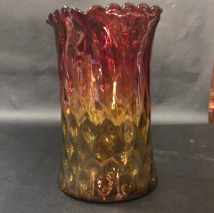 HANDBLOWN AMBERINA VASE