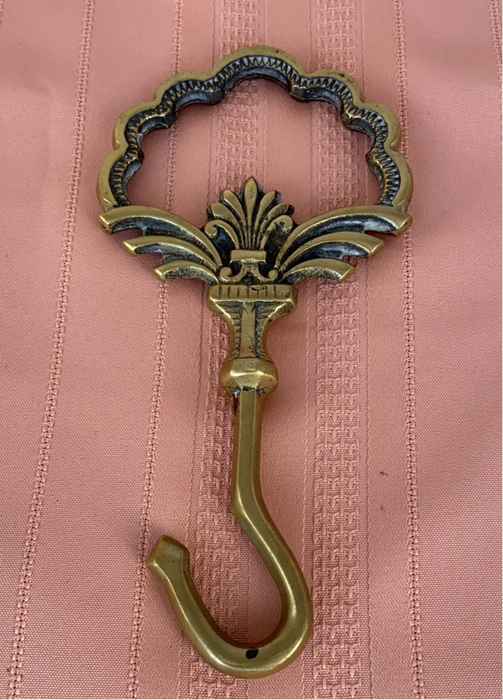 BIG ORNATE BRASS HOOK