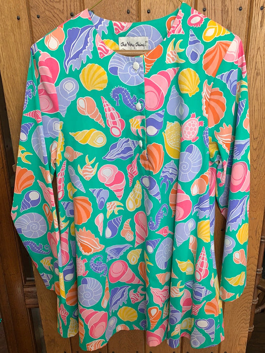 PASTEL COLORFUL SEASHELL PRINT TUNIC