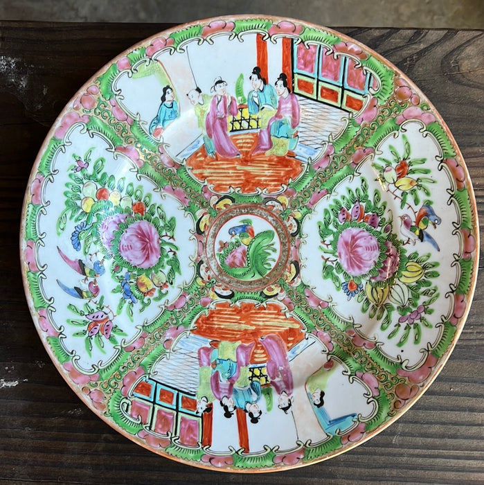 10" ROSE FAMILLE PLATE