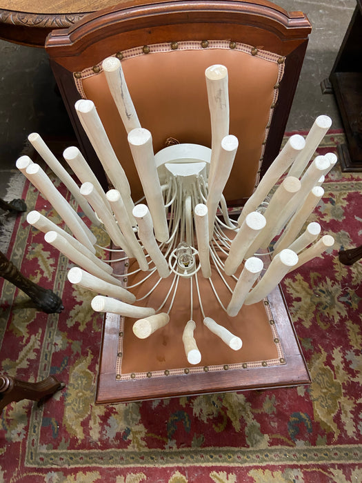 CONTEMPORARY 3-LIGHT WHITE TWIG AND WIRE SCONCE
