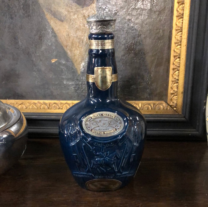 CHIVAS GLAZED CROCKERY LIQUOR BOTTLE