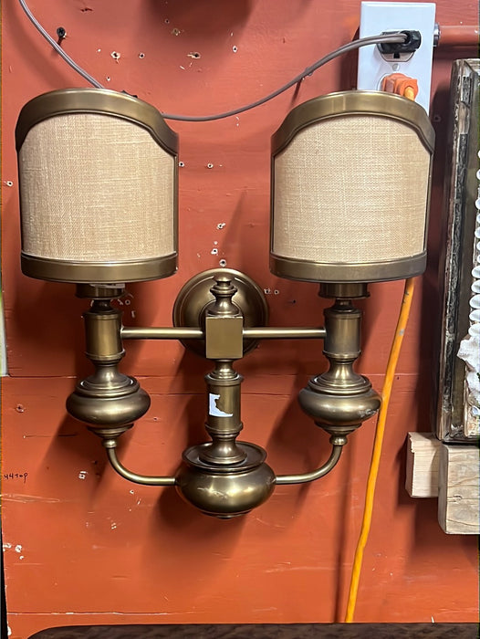 PAIR OF HEAVY BRONZE SCONCES