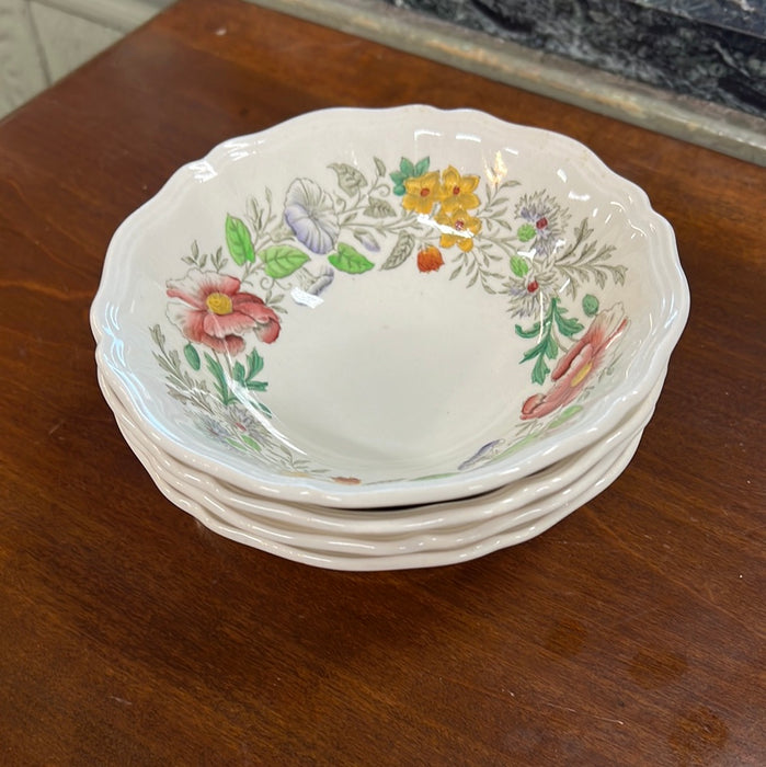 SET OF 4 FLORAL ROYAL DOULTON STRATFORD SMALL BOWLS