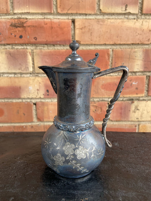 SILVER PLATE TWIST HANDLE AESTHETIC CREAMER