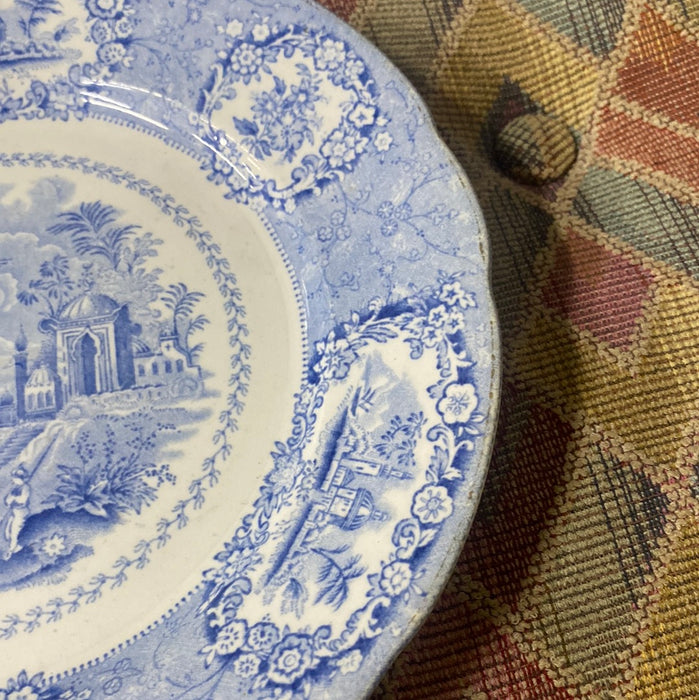 RIDGEWAY'S ORIENTAL MOTIF LIGHT BLUE TRANSFERWARE PLATE