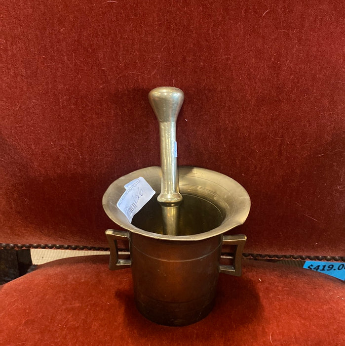 BRASS MORTAR AND PESTLE