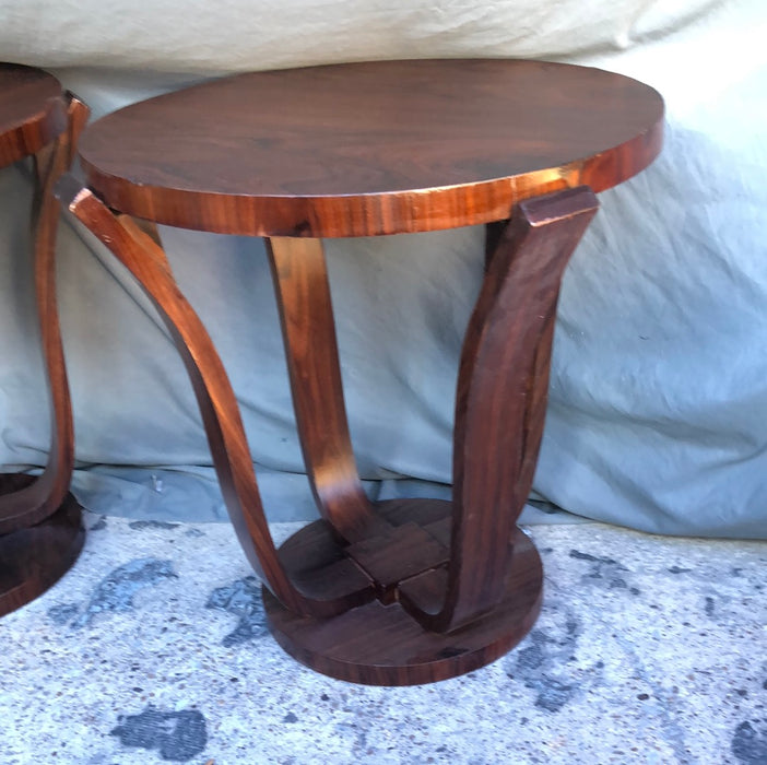 PAIR OF ART DECO MAHOGANY OCCASIONAL TABLE