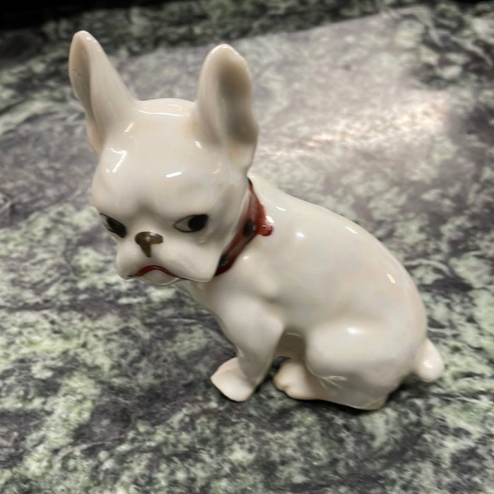 VINTAGE FRENCH BULLDOG PORCELIAN FIGURINE MADE IN JAPAN