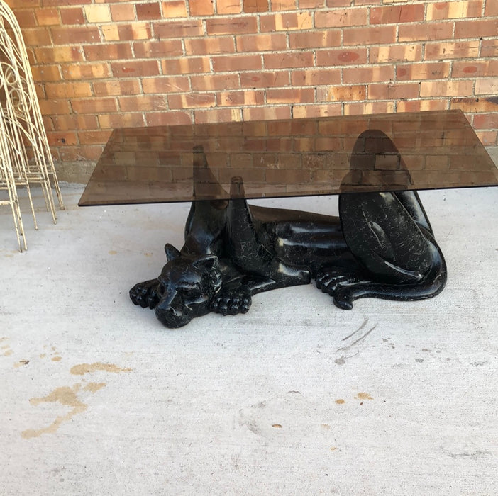 ACRYLIC BLACK PANTHER BASE COFFEE TABLE
