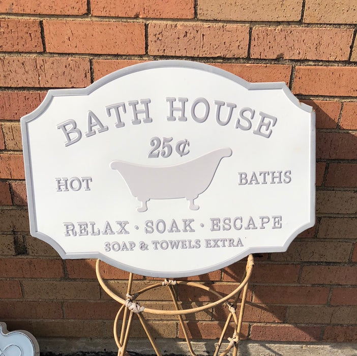 BATH HOUSE TIN SIGN