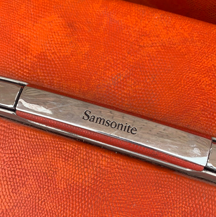 ORANGE SAMSONITE LUGGAGE 2 PIECE SET - AS FOUND