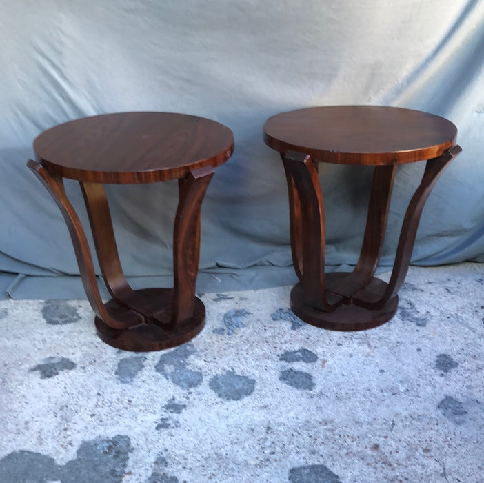 PAIR OF ART DECO MAHOGANY OCCASIONAL TABLE