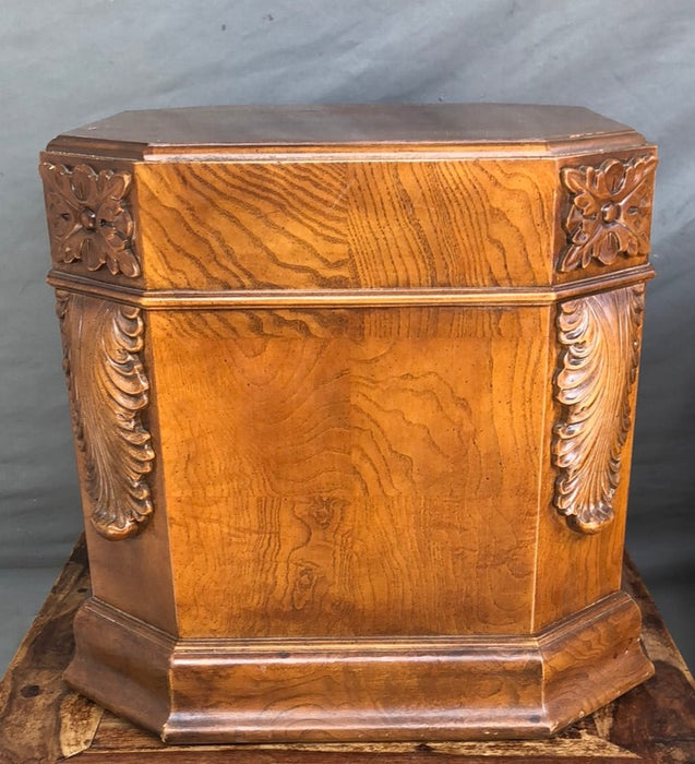 SMALL WALNUT OCTAGON STAND