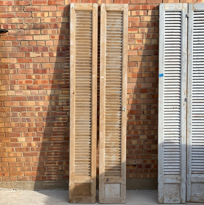 PAIR OF TALL RAW SHUTTERS