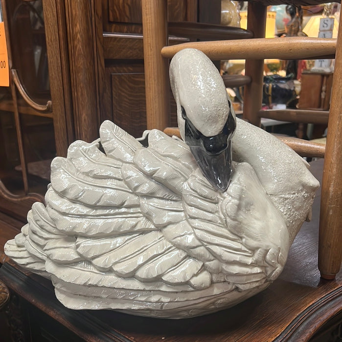 LARGE CERAMIC SWAN