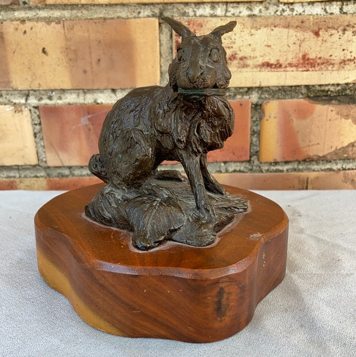 BRONZE RABBIT STATUE