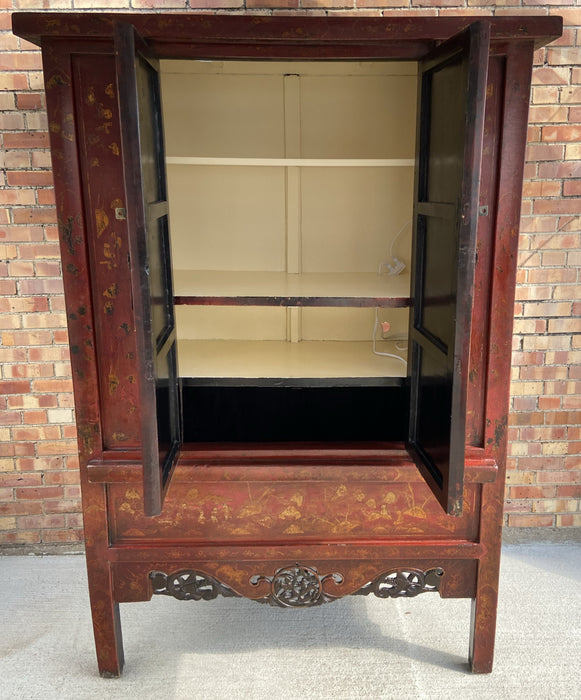 LARGE RED CHINESE ARMOIRE