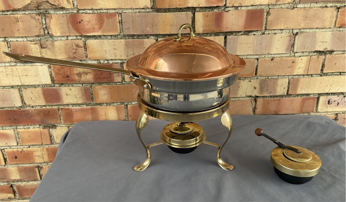 COMPLETE COPPER CHAFFING DISH