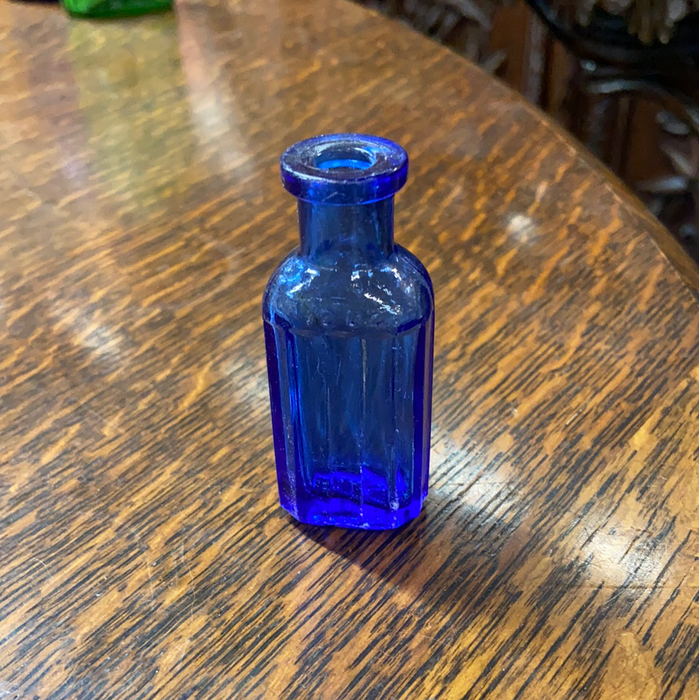 TINY COBALT POISON BOTTLE