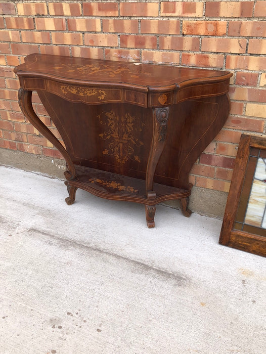 INLAID LXV STYLE SMALL WALL CONSOLE WITH DRAWER - AS FOUND