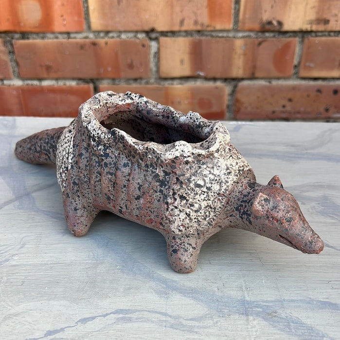 TERRA COTTA ARMADILLO PLANTER