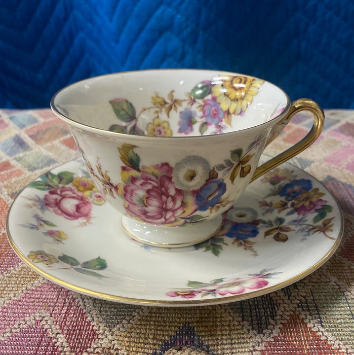 ROSENTHAL FLORAL CUP AND SAUCER