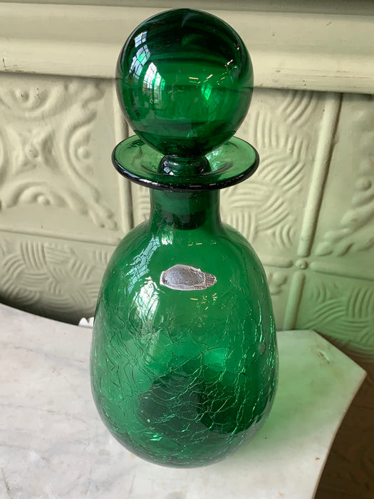 BLENKO GREEN GLASS DECANTER