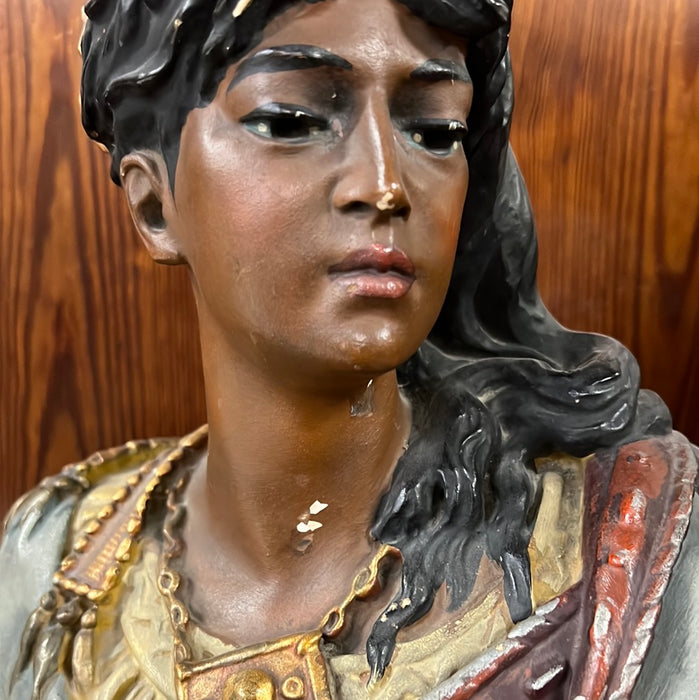 CHAULK BUST OF EASTERN WOMAN