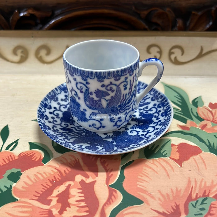 ASIAN BLUE AND WHITE COFFEE CUP