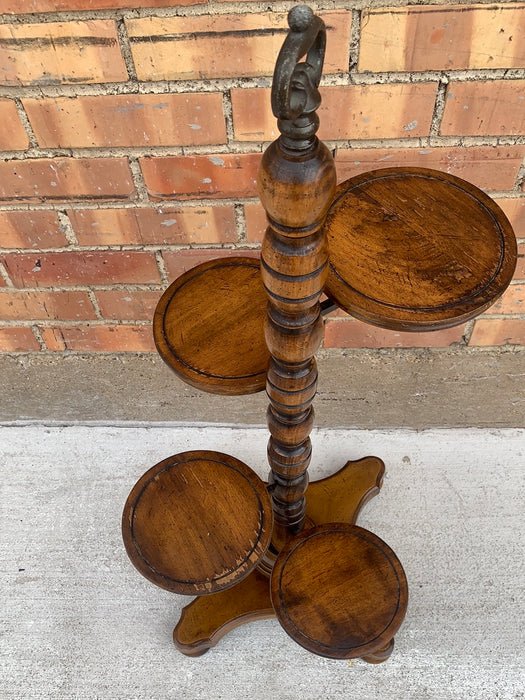 WOODEN 4 TIERED PLANT STAND