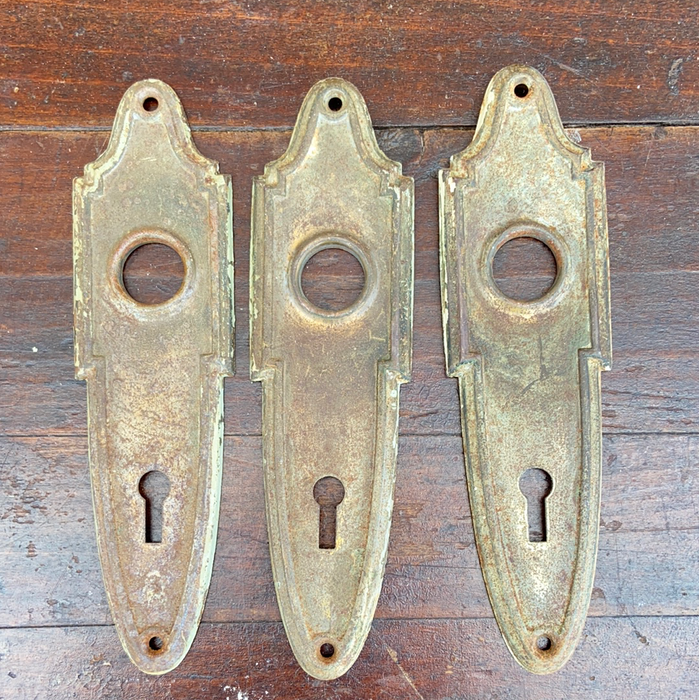 SET OF 3 DOOR PLATES WITH KEY HOLES