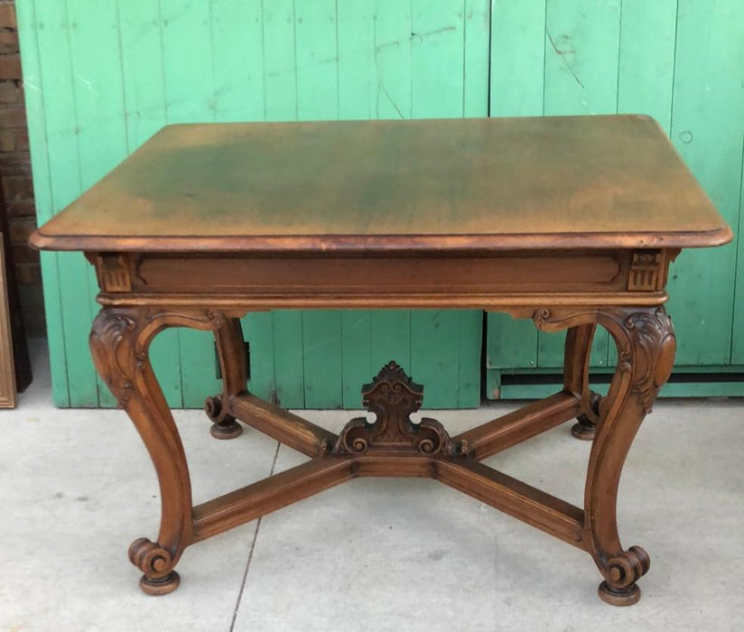 CARVED LOUIS XV WALNUT TABLE