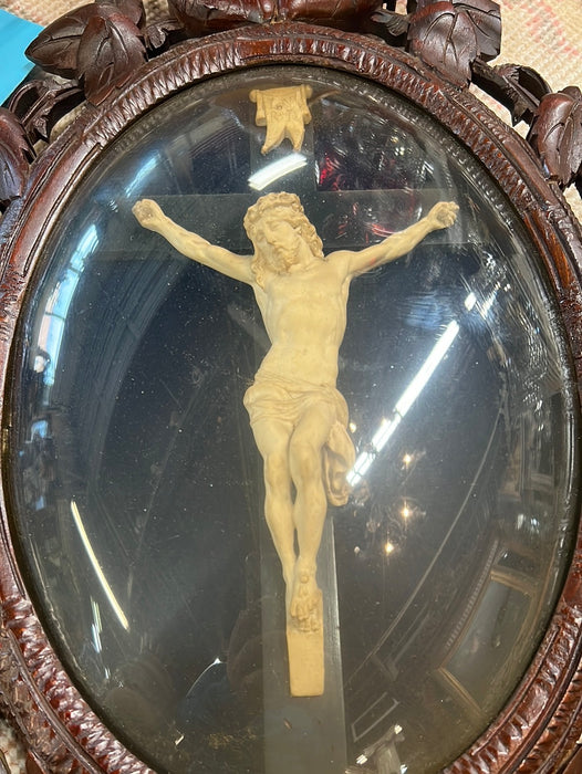 CONVEX GLASS BLACK FOREST CRUCIFIX