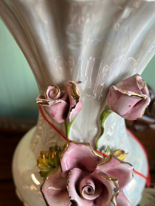 AS IS CAPODIMONTE IRRIDESCENT VASE