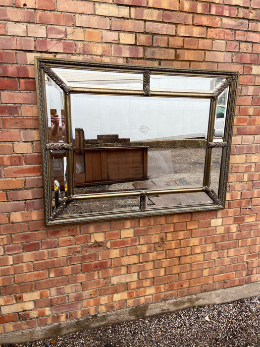 FRENCH PLATEAU STYLE BEVELED GLASS WALL MIRROR