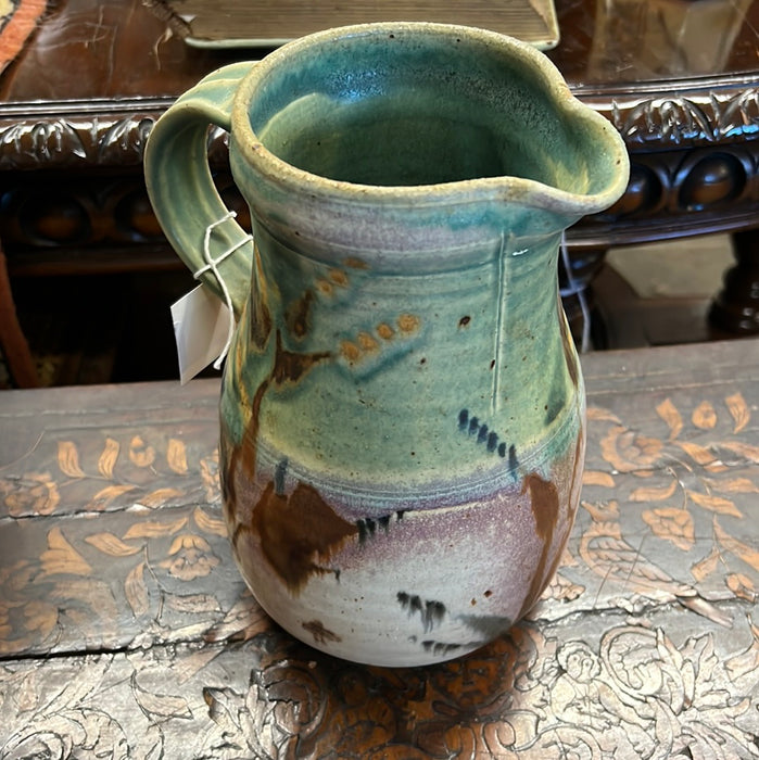 HAND THROWN VINTAGE POTTERY PITCHER