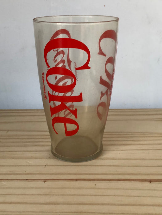 Large shaped Coke glass