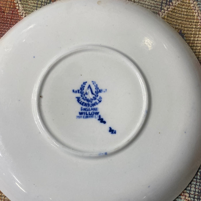 ENGLISH BLUE WILLOW CUP AND SAUCER