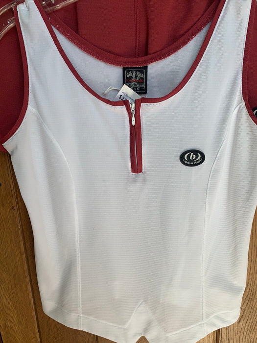 RED TENNIS SKIRT AND WHITE CROP TANK SET