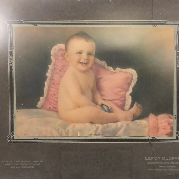 LEROY OLD FATHER HARDWARE AD WITH BABY