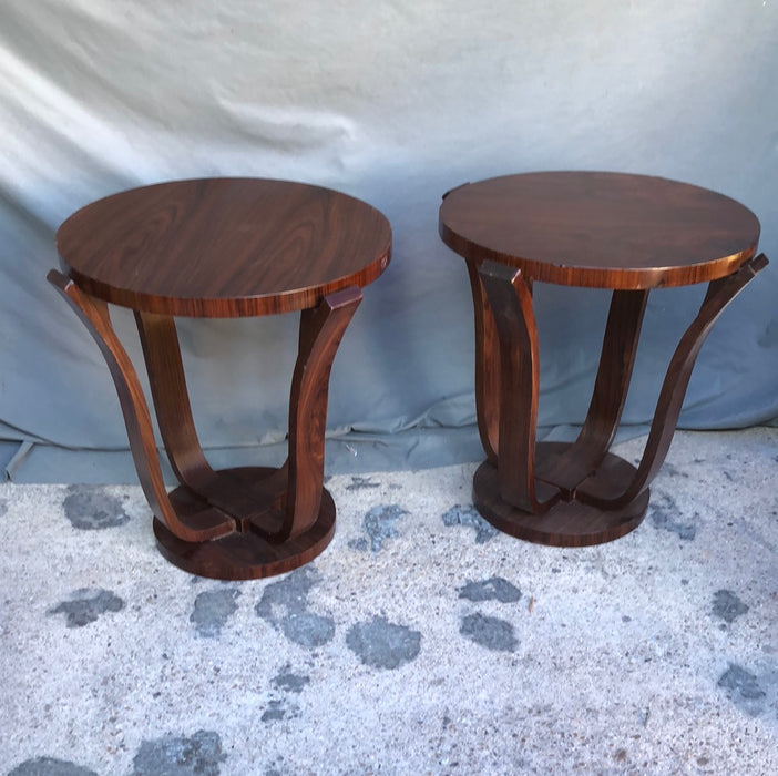 PAIR OF ART DECO MAHOGANY OCCASIONAL TABLE